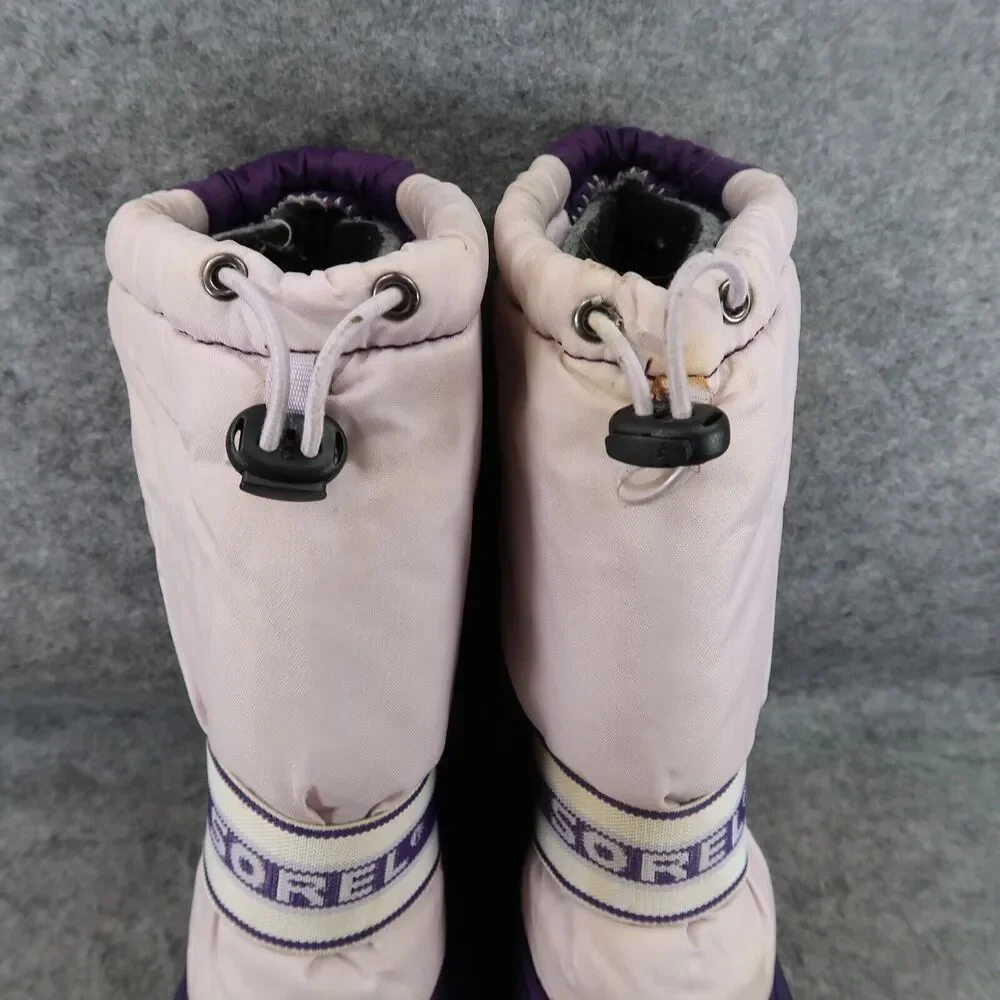 Sorel Shoes Kids 6 Boot Winter Snow Cub Purple Pull On Lined Warm Active Outdoor